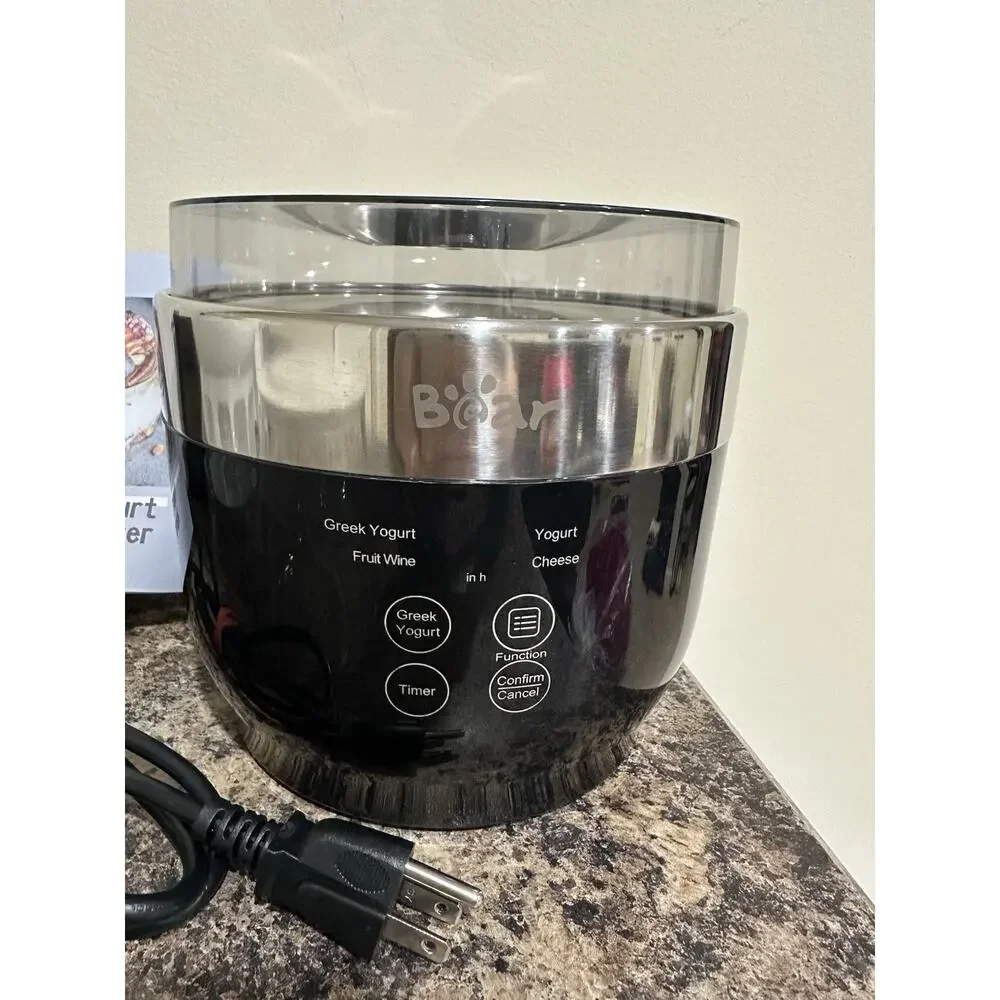 Bear SNJ-C10T1 Yogurt Maker Countertop Appliance Black EUC Works Great!